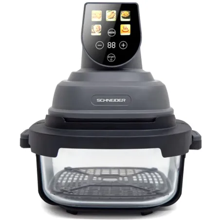 Friteuse sans huile à air chaud Crispi portable 1500W gris - CRISPYORGRIS - SCHNEIDER