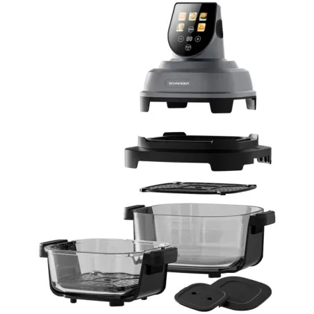 Friteuse sans huile à air chaud Crispi portable 1500W gris - CRISPYORGRIS - SCHNEIDER