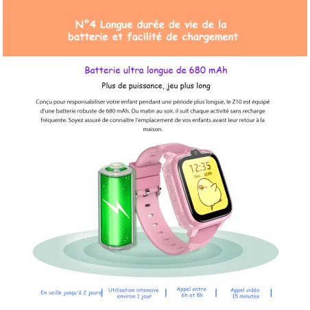 Montre connectée enfant Z10 4G + appel vidéo rose - BLACKVIEW - MONTRE_BV_Z10_PINK