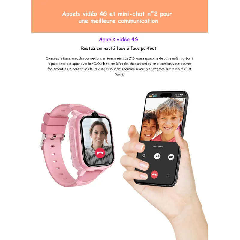 Montre connectée enfant Z10 4G + appel vidéo bleu - BLACKVIEW - MONTRE_BV_Z10_BLE