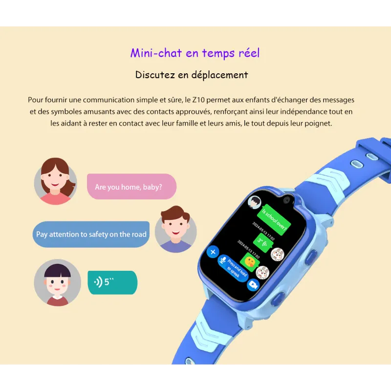 Montre connectée enfant Z10 4G + appel vidéo bleu - BLACKVIEW - MONTRE_BV_Z10_BLE