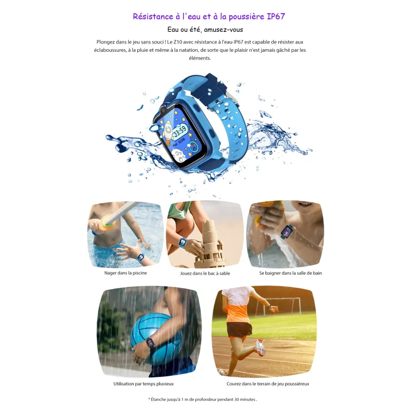Montre connectée enfant Z10 4G + appel vidéo bleu - BLACKVIEW - MONTRE_BV_Z10_BLE