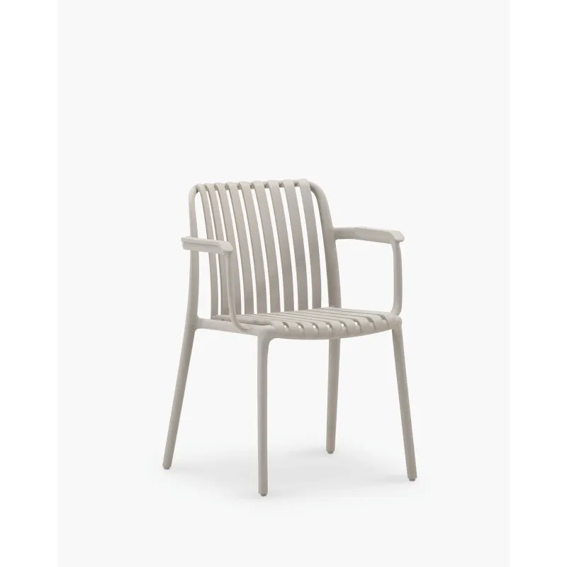 Fauteuil de jardin polypropylène crème empilable