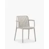 Fauteuil de jardin polypropylène crème empilable