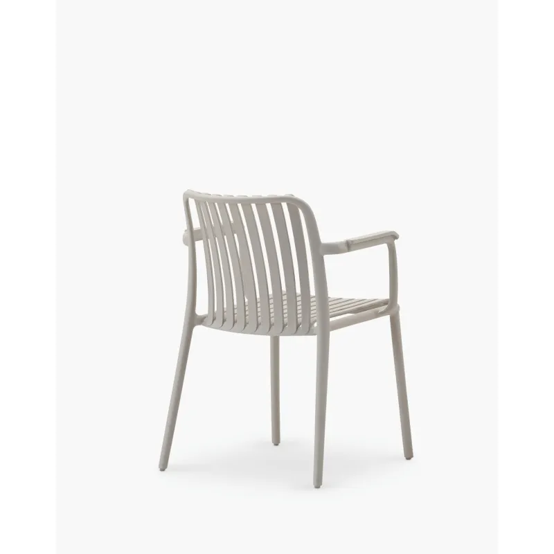 Fauteuil de jardin polypropylène crème empilable