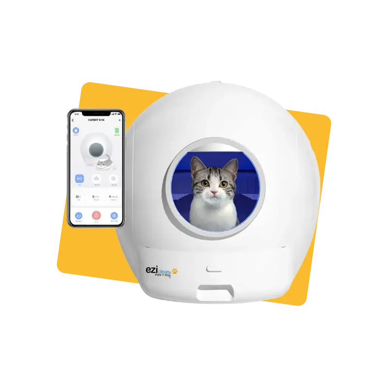 Litière robot autonettoyante connectée Blanc - EZICLEAN - CATBOT K10I