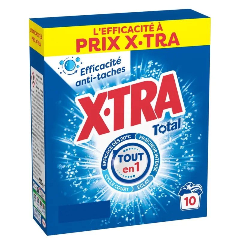 Lessive en poudre Total 4+1 10 lavages - XTRA - 36342
