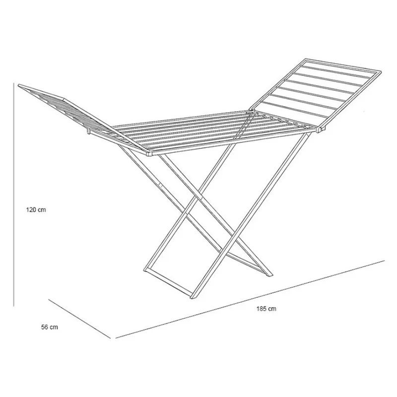 Étendoir à linge pliable 20m Blanc - CONDOR