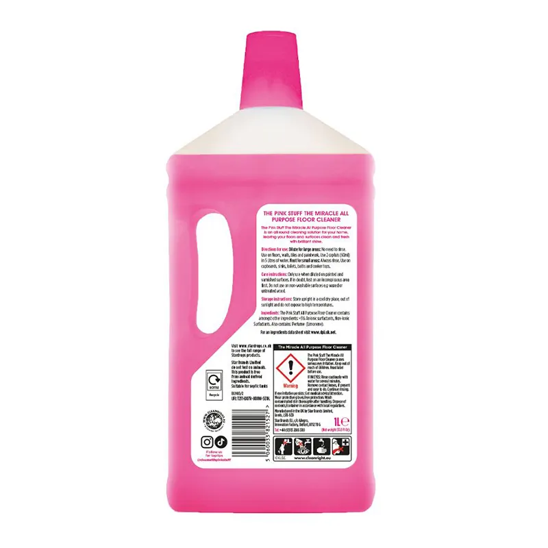 Nettoyant multi-usages pour sols 1L Rose - THE PINK STUFF