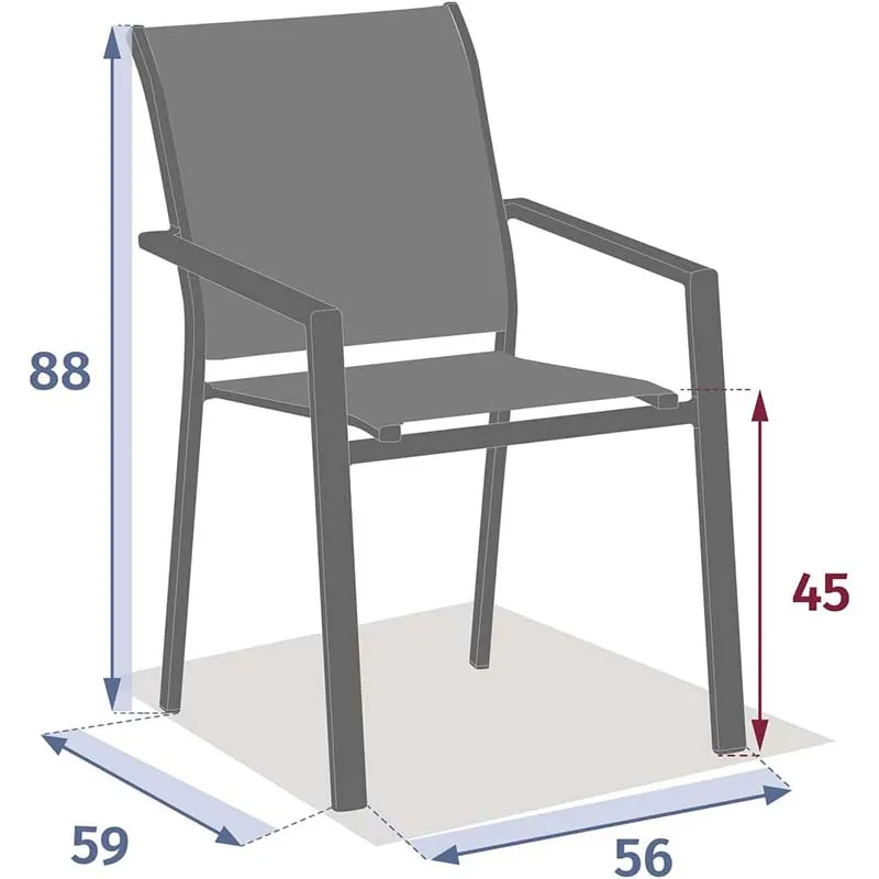 Fauteuil de jardin Essentia Anthracite/Graphite - HESPÉRIDE