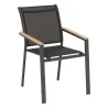 Fauteuil de jardin Essentia avec accoudoirs Anthracite/Graphite - HESPÉRIDE