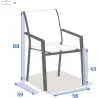 Fauteuil de jardin Essentia avec accoudoirs Anthracite/Graphite - HESPÉRIDE