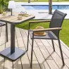 Fauteuil de jardin Essentia avec accoudoirs Anthracite/Graphite - HESPÉRIDE