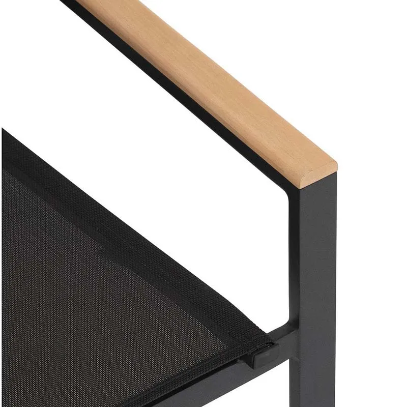 Fauteuil de jardin Essentia avec accoudoirs Anthracite/Graphite - HESPÉRIDE