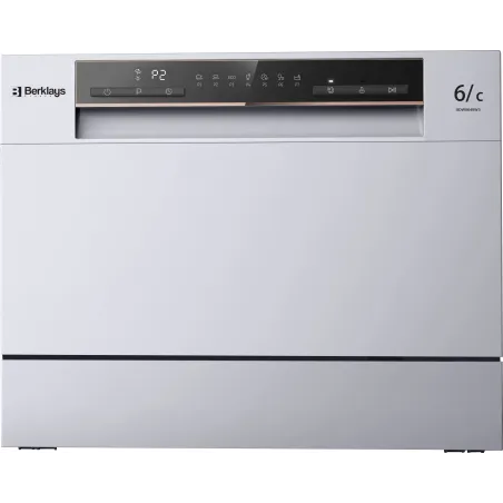 Lave-vaisselle compact 6 couverts argenté - BERKLAYS - BDW0649S5
