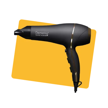 Sèche-cheveux Demeliss Ultra Tourmaline 2200W Noir/Doré - SAINT ALGUE - STA3974