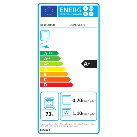 Four encastrable pyrolyse 73L Inox - DE DIETRICH - DOP4756X