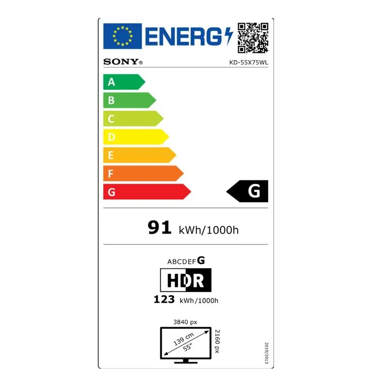 TV - LED - SONY - 139 cm - 4K - 60 Hz - Smart TV - KD55X75WLAEP
