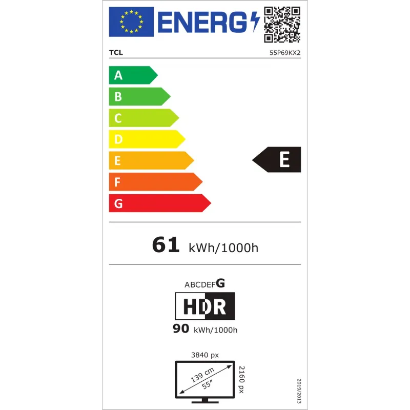 TV - LED - TCL - 55” 140 cm - 4K - 50 Hz - Smart TV - 55P69K