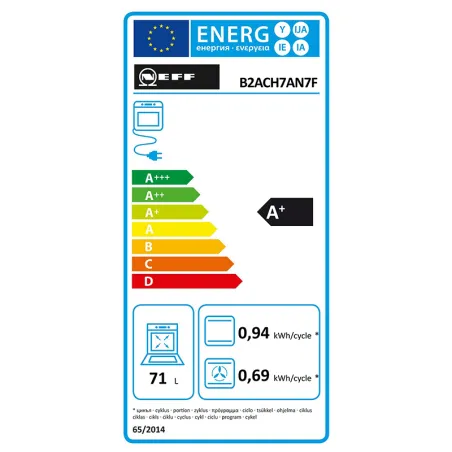 Four multifonction encastrable CircoTherm Pyrolyse 71L Inox - NEFF - B2ACH7AN7F