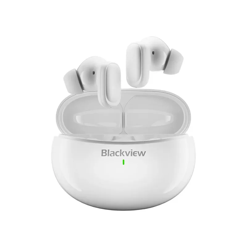 Écouteurs sans fil Airbuds 30 blanc, traduction IA en 134 langues - BLACKVIEW - CAS_BV_AIRB_30_WH