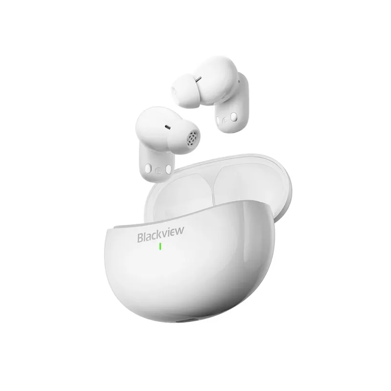 Écouteurs sans fil Airbuds 30 blanc, traduction IA en 134 langues - BLACKVIEW - CAS_BV_AIRB_30_WH