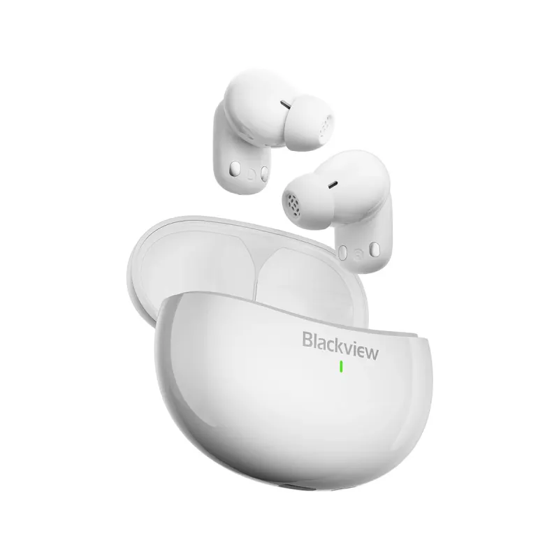 Écouteurs sans fil Airbuds 30 blanc, traduction IA en 134 langues - BLACKVIEW - CAS_BV_AIRB_30_WH