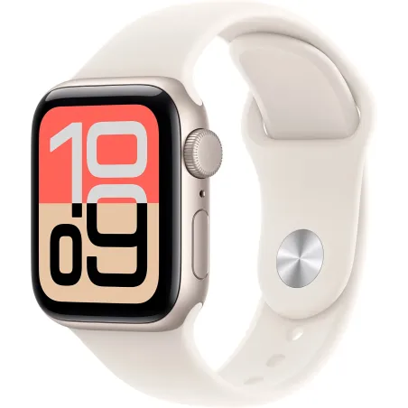 Apple Watch SE 3 GPS 40mm boîtier en aluminium lumière stellaire - APPLE - APP_MEH54ZR/A
