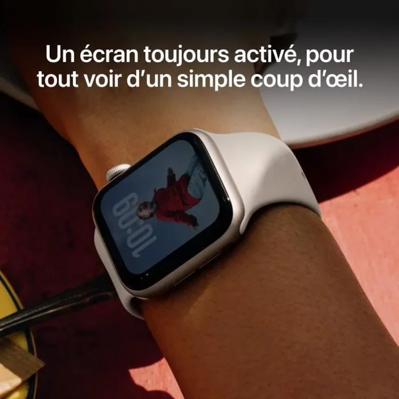 Apple Watch SE 3 GPS 40mm boîtier en aluminium lumière stellaire - APPLE - APP_MEH54ZR/A