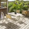 Table de jardin pliante rectangulaire AZUA Argile - HESPERIDE