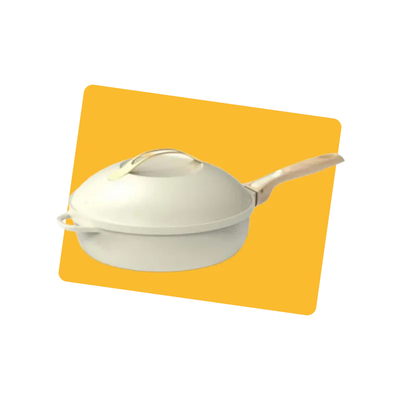 Poêle la Fabuleuse 8en1 blanc meringue 24cm - COOKUT