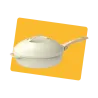 Poêle la Fabuleuse 8en1 blanc meringue 24cm - COOKUT