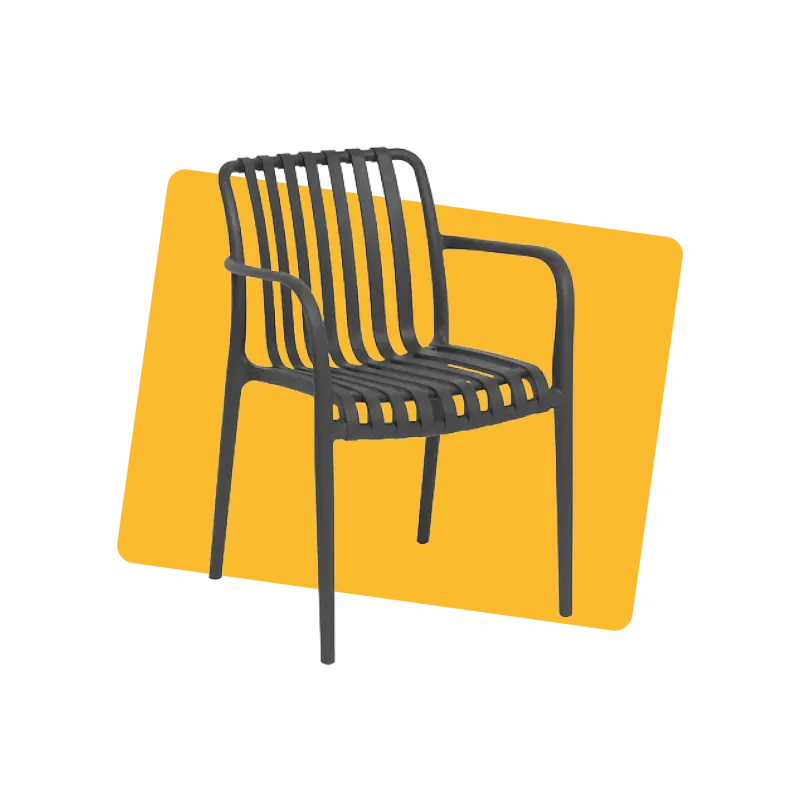 Fauteuil de jardin anthracite - HESPERIDE