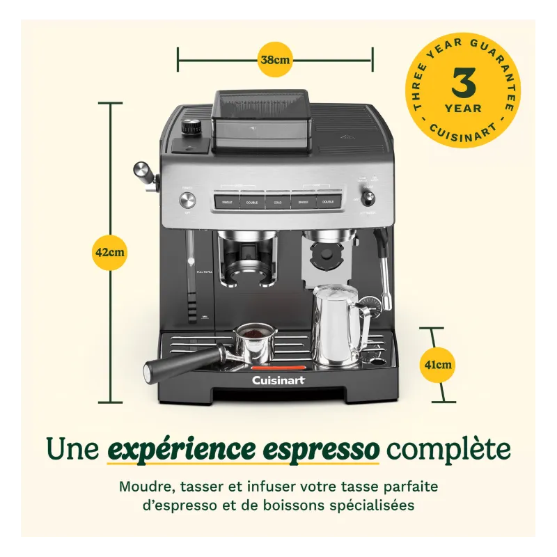 Machine à express Grind & Brew 2,2L - CUISINART - EM640E
