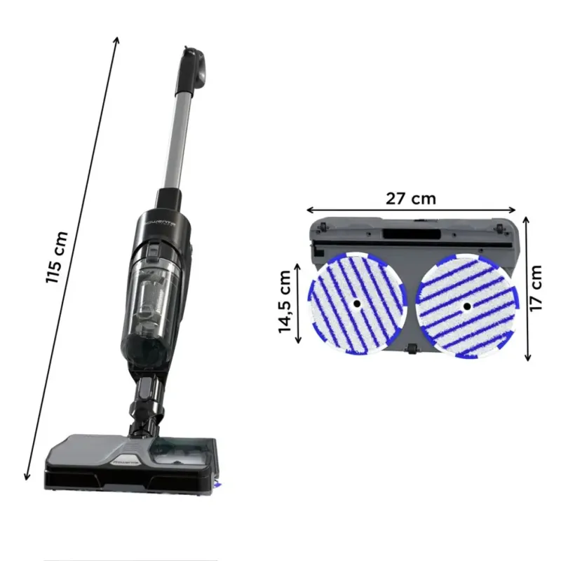 Aspirateur Balai Laveur sans Fil - X-Combo 2-en-1 ROWENTA - GZ3039WO