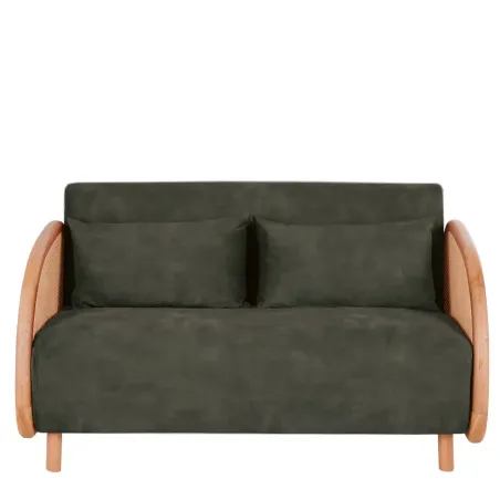 Narnia - Canapé clic-clac 2 places en velours vert - MAISONS DU MONDE