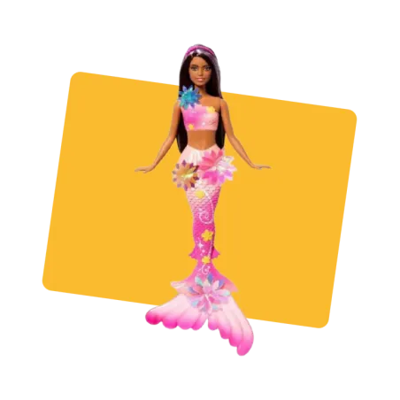 Poupée sirène Barbie Fleurs magiques brune MATTEL - Dès 3 ans