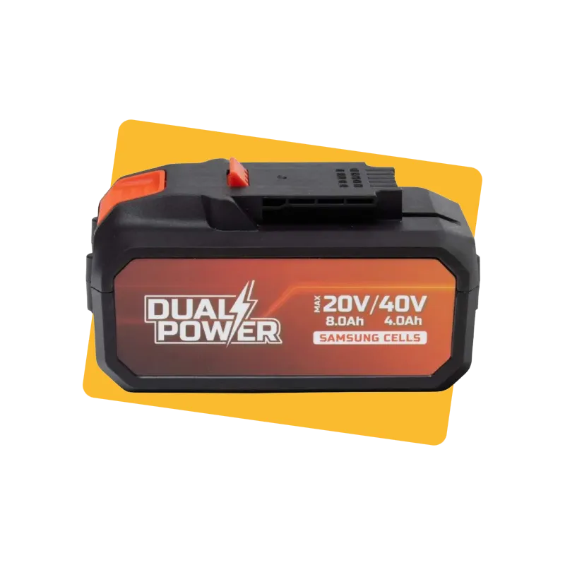 Batterie 2 x 20V 4Ah Dual Power pour outil 40V Noir/Orange
