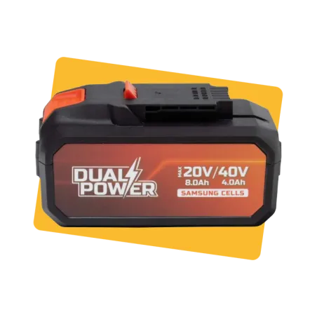 Batterie 2 x 20V 4Ah Dual Power pour outil 40V Noir/Orange