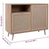 Buffet 2 portes 1 niche impression rotin - CALICOSY - 14857133