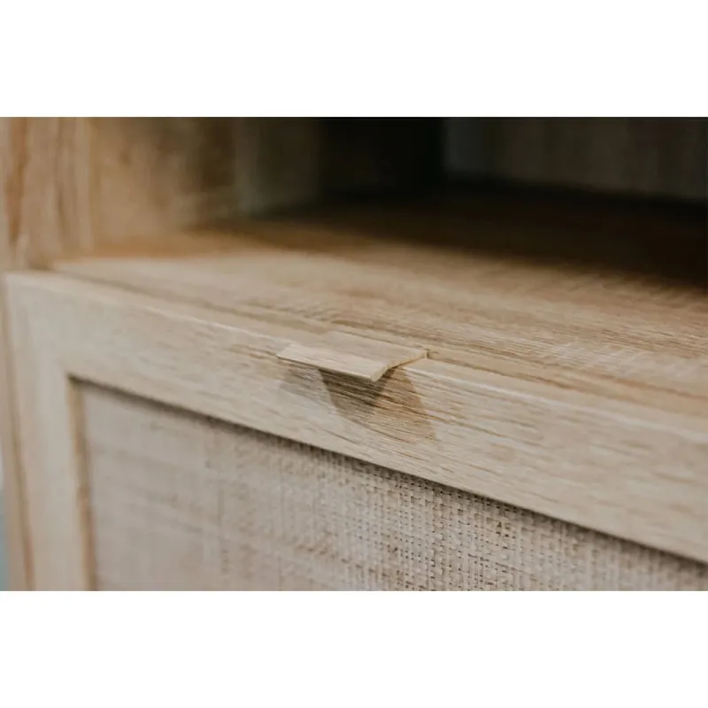 Buffet 2 portes 1 niche impression rotin - CALICOSY - 14857133
