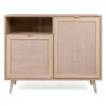 Buffet 2 portes 1 niche impression rotin - CALICOSY - 14857133