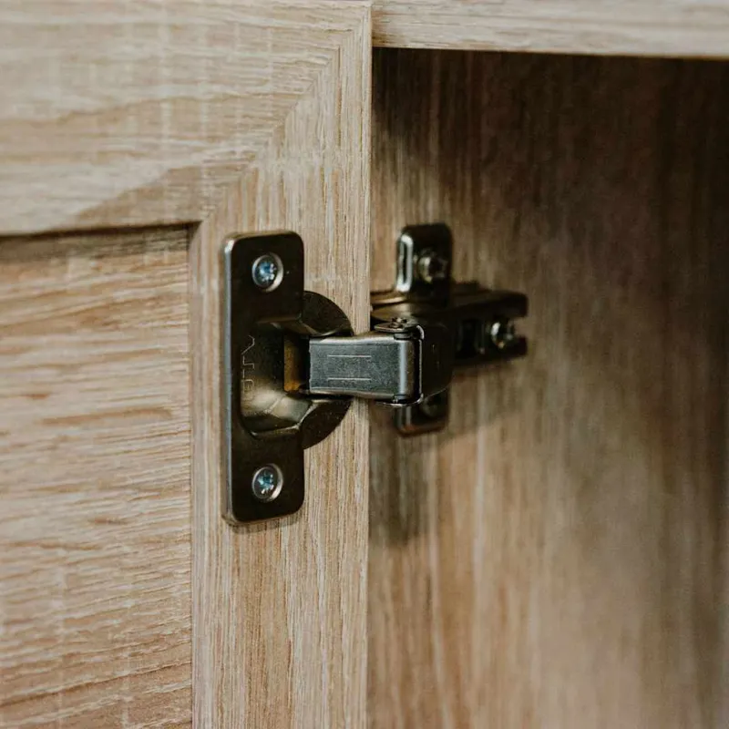 Buffet 2 portes 1 niche impression rotin - CALICOSY - 14857133