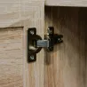 Buffet 2 portes 1 niche impression rotin - CALICOSY - 14857133