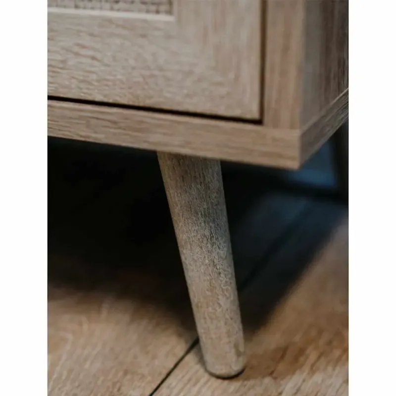 Buffet 2 portes 1 niche impression rotin - CALICOSY - 14857133