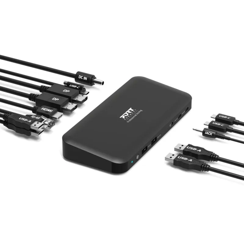 Station d’accueil USB-C 100W 11 ports 3 x 4K Noir - PORT DESIGNS - 901910V2EU