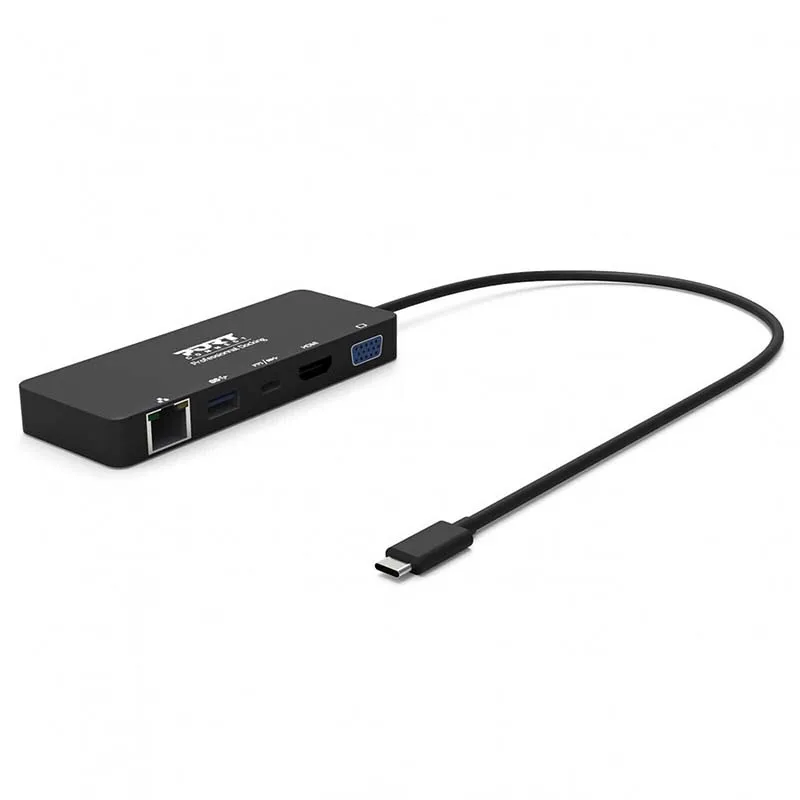 Station d’accueil USB-C Travel 5 ports 85W Noir - PORT DESIGNS - 901909