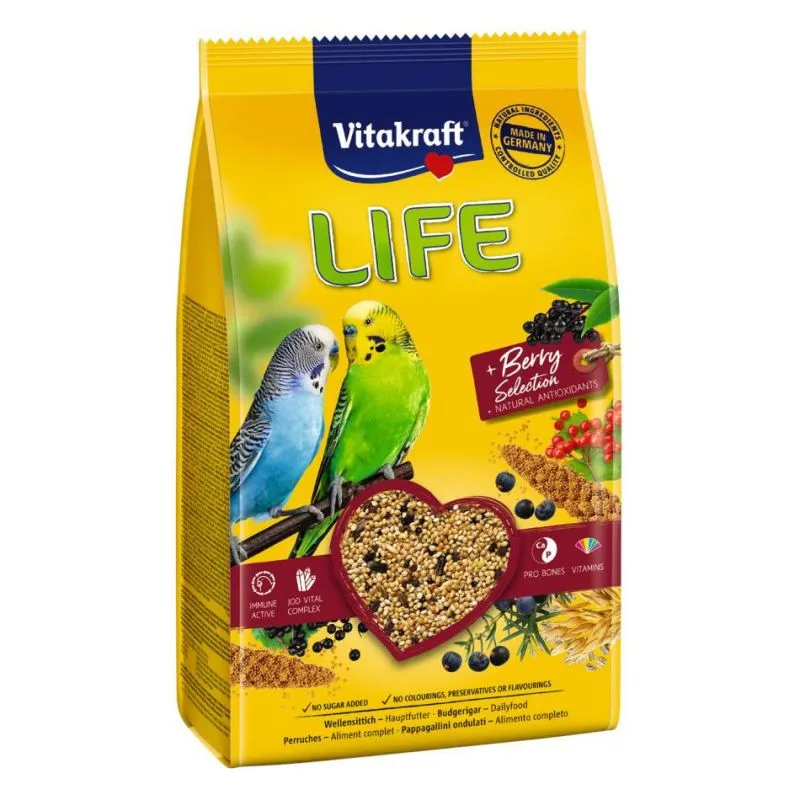 Aliment pour perruches Life Power aux fruits baies et graines 800g - VITAKRAFT