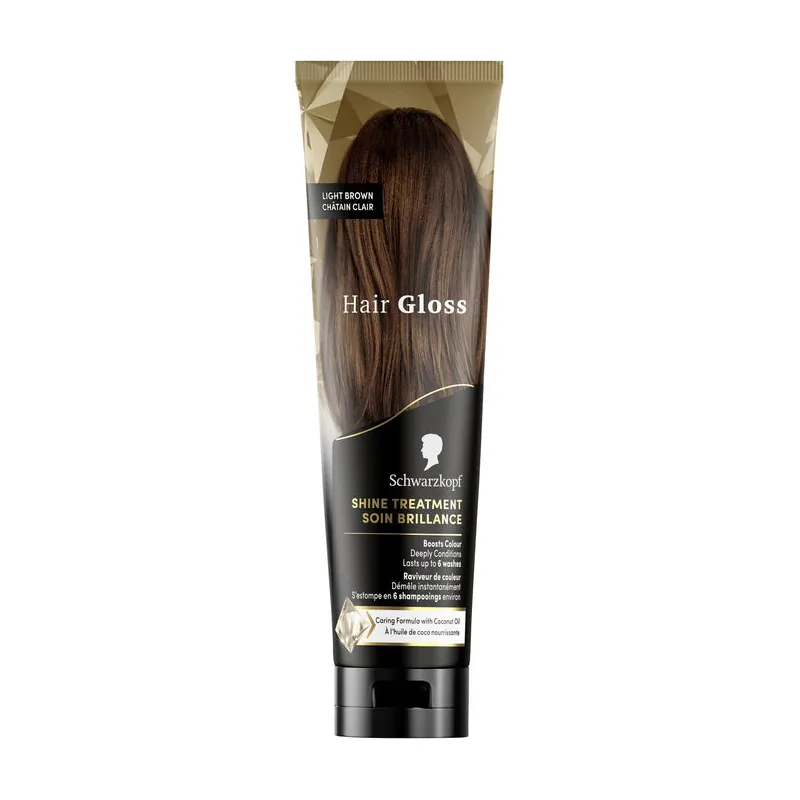 Coloration semi-permanente Hair Gloss Châtain Clair l’huile de coco 150ml - SCHWARZKOPF