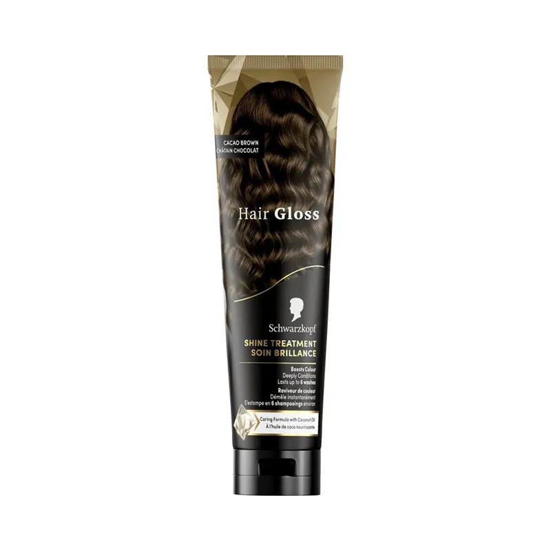 Coloration semi-permanente Hair Gloss Châtain Chocolat à l’huile de coco 150ml - SCHWARZKOPF